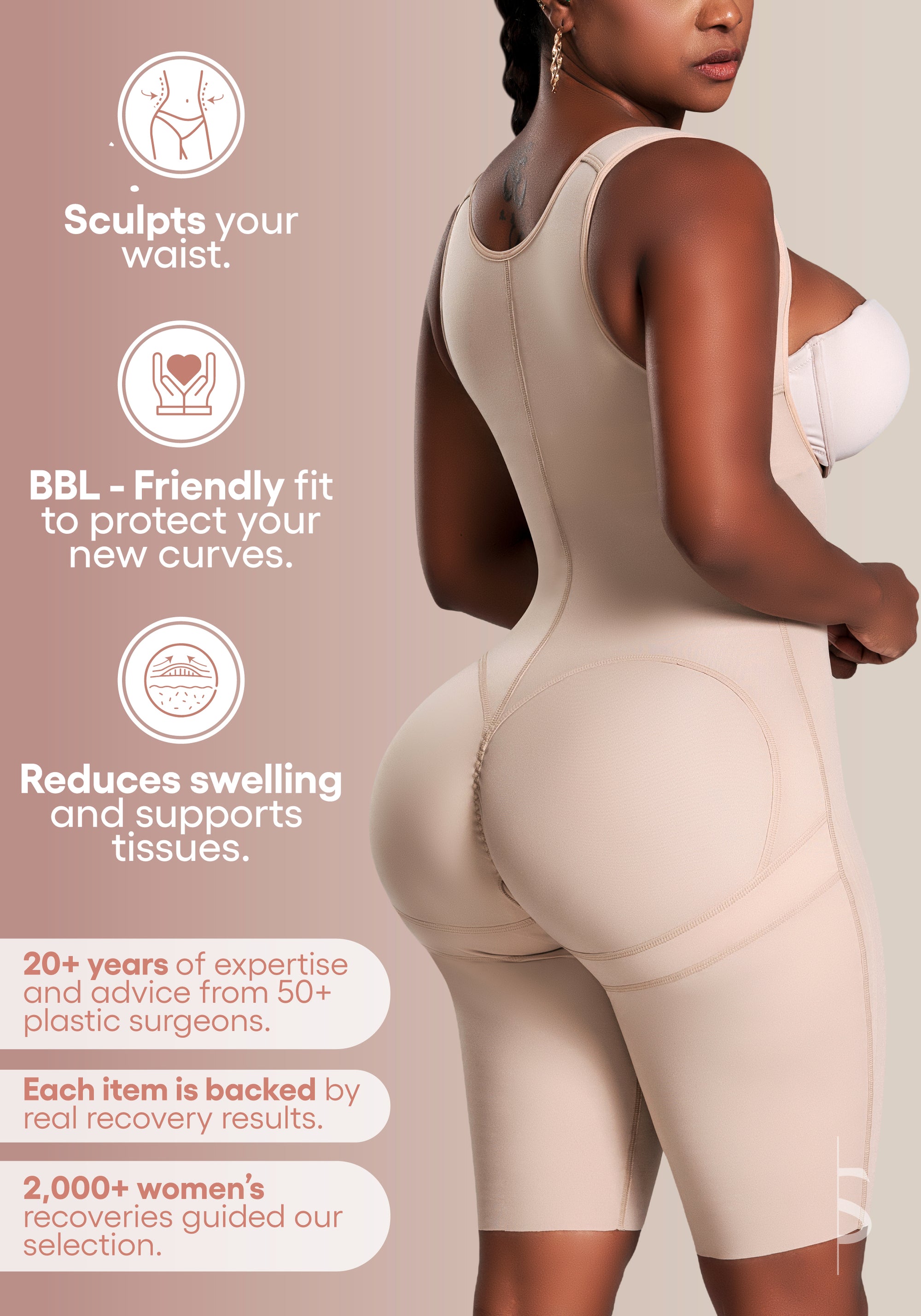 Lipo & BBL Recovery Kit | BBL Essentials & Post-Surgery Supplies for Optimal Healing (2 Fajas Included)