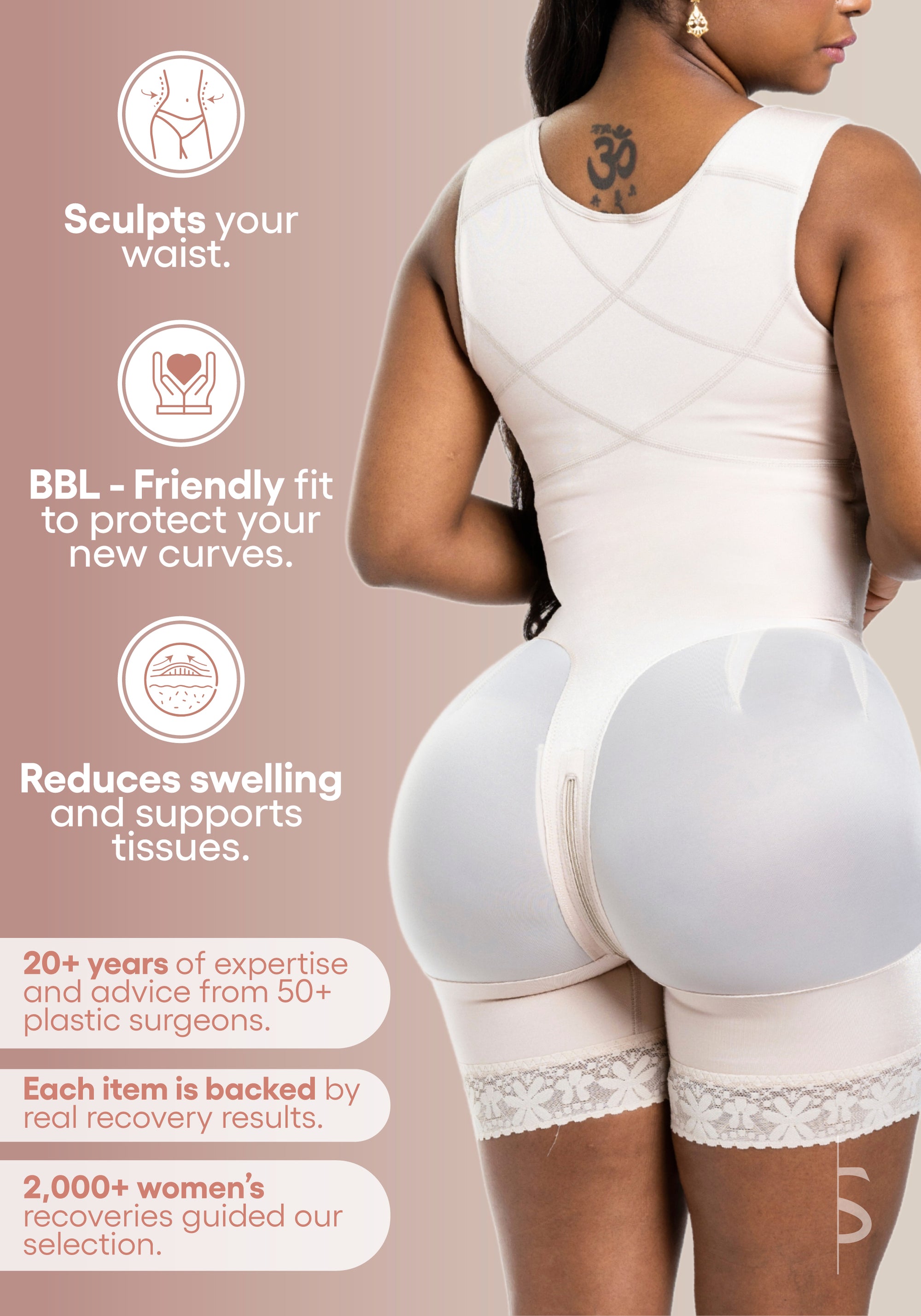 Lipo & BBL Recovery Kit | BBL Essentials & Post-Surgery Supplies for Optimal Healing (2 Fajas Included)