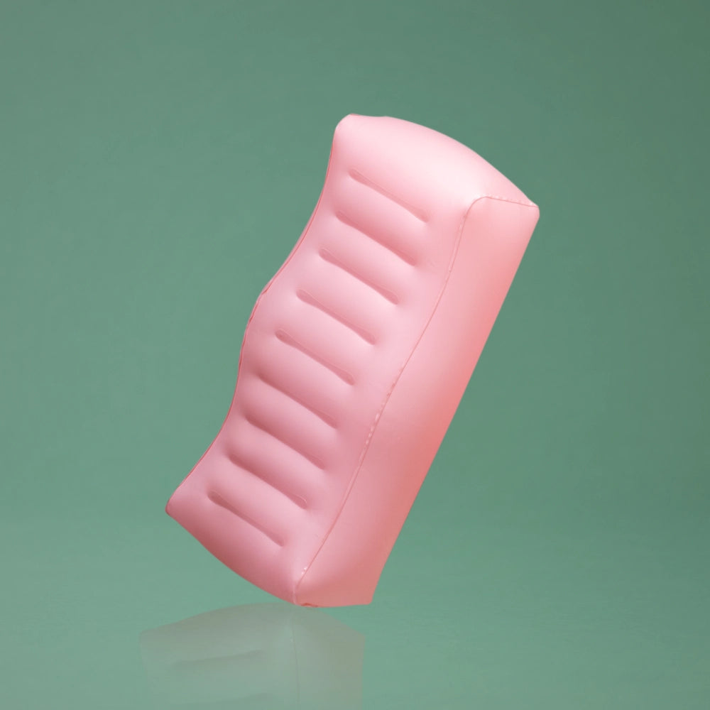 BeShapy Luxury BBL Recovery Kit Pink inflatable mattress on a green background