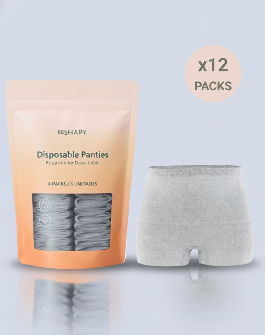Ropa interior desechable para mujer | Bragas transpirables, esterilizadas e hipoalergénicas para uso posparto, viajes y hospitalario