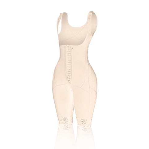 Beige shapewear garment on a white background