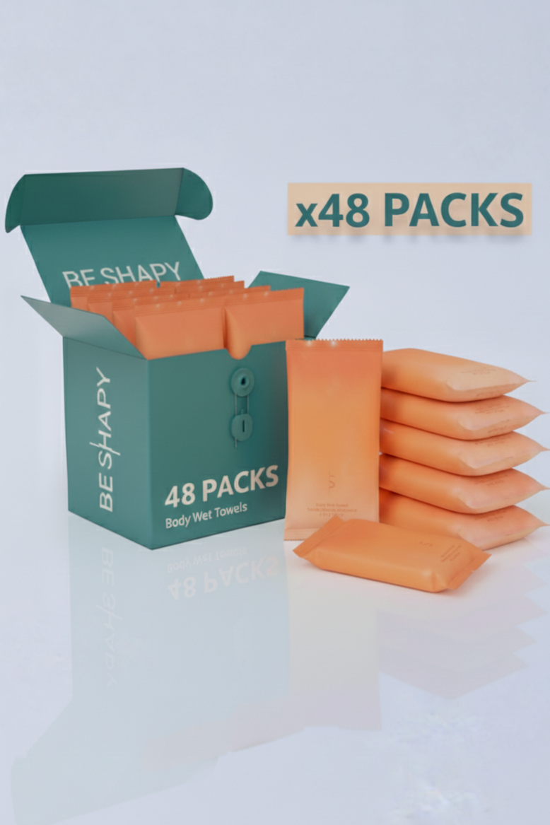 Toallas húmedas desechables para mujer | Toallitas limpiadoras de microfibra de 23 x 23 cm para viajes, posoperatorios e higiene diaria (paquete de 4)