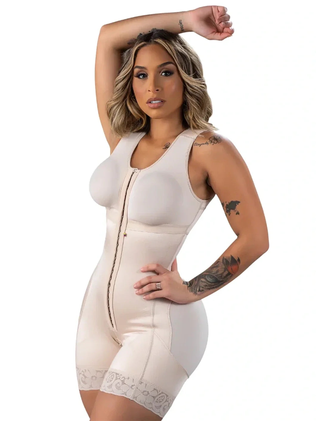 Stage 2 Faja Colombiana with Bra | Tummy Control Shapewear for Women, Hourglass Waist Trainer, Butt Lifting Bodysuit, 3-Level Compression, Seamless Everyday Body Shaper