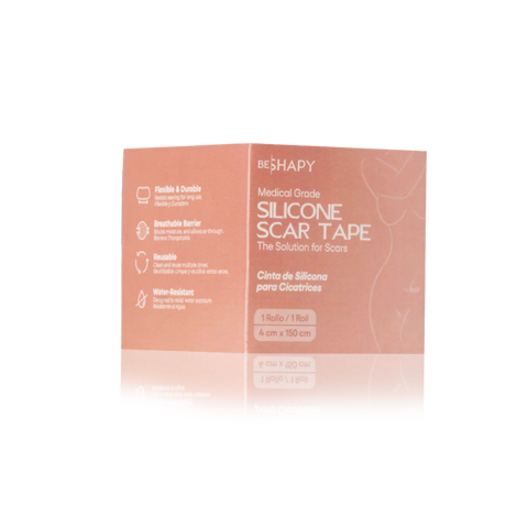 Box of BESHPAY silicone scar tape on a white background